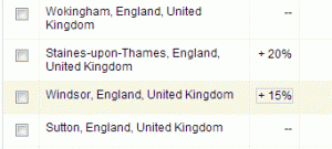bid adjustment by location